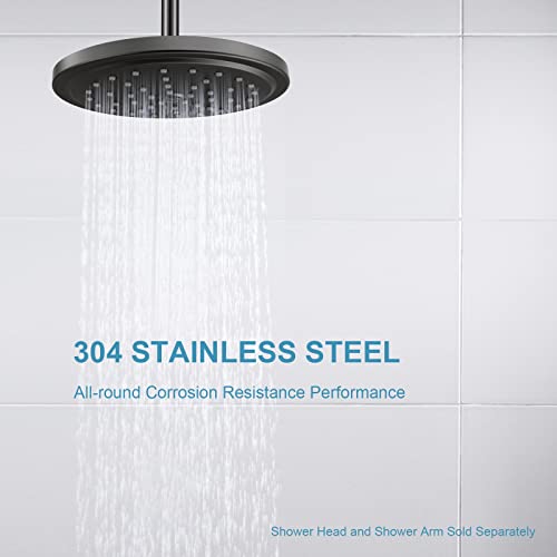 OFFO Shower Arm with Flange, 24 in Oil Rubbed Bronze Ceiling Mount Replacement Rain Shower Head Straight Arm Ceiling-Mounted For Fixed Shower Head & High Pressure Rain - Image 3