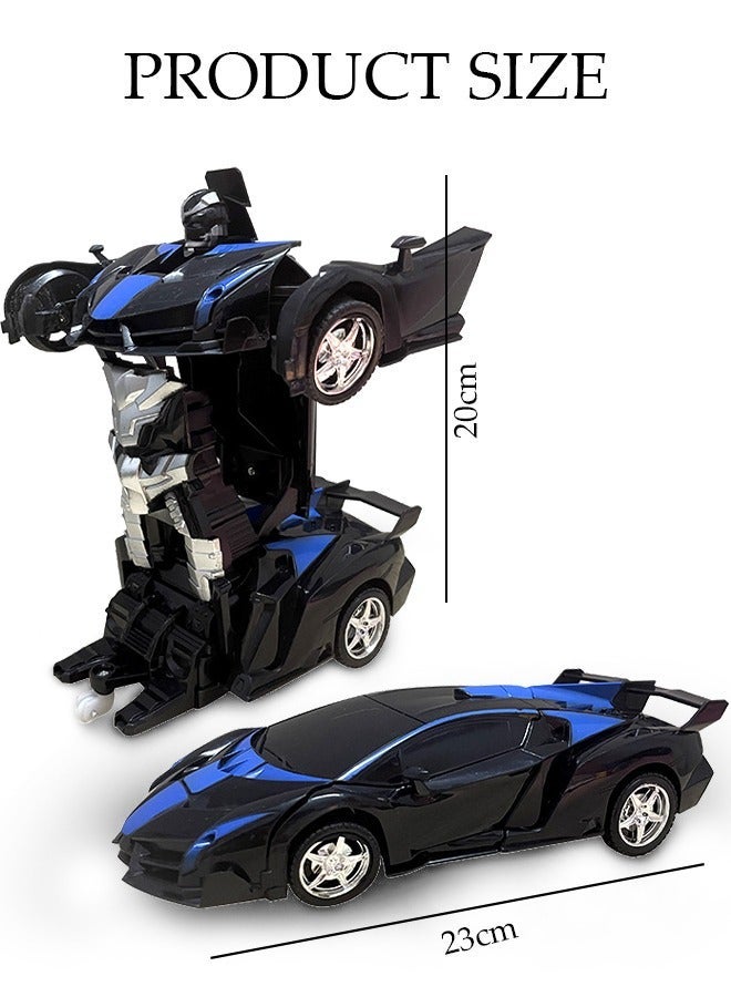 DUNISO 2-in-1 remote control car and conversion robot model kit wireless remote control toy car simulation driving car children's and adult toy car gifts - Image 2
