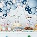 anGrace Blue Balloon Garland Arch Kit 109 Pcs Macaron Blue Confetti Metallic White Silver Balloons for Baby Shower Boys Birthday Party Wedding Graduation Decoration Supplies - Image 2