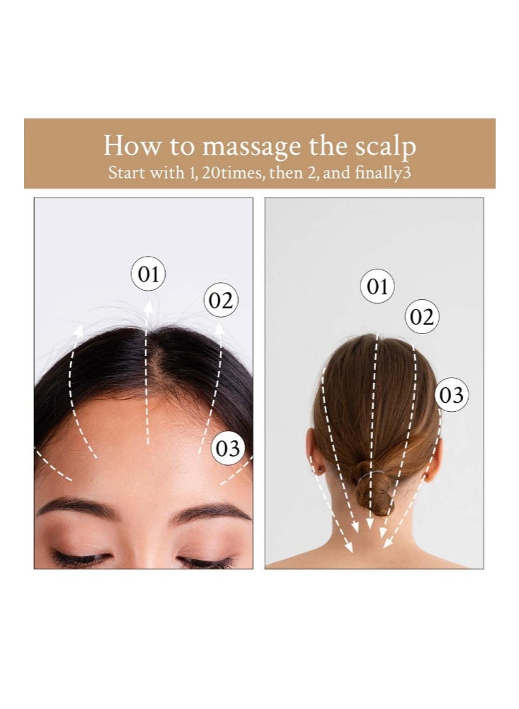 جورفنت مدلك فروة الرأس الخشبي بمقبض، فرشاة تدليك، مدلك فروة الرأس بخشب الصندل. - Image 4