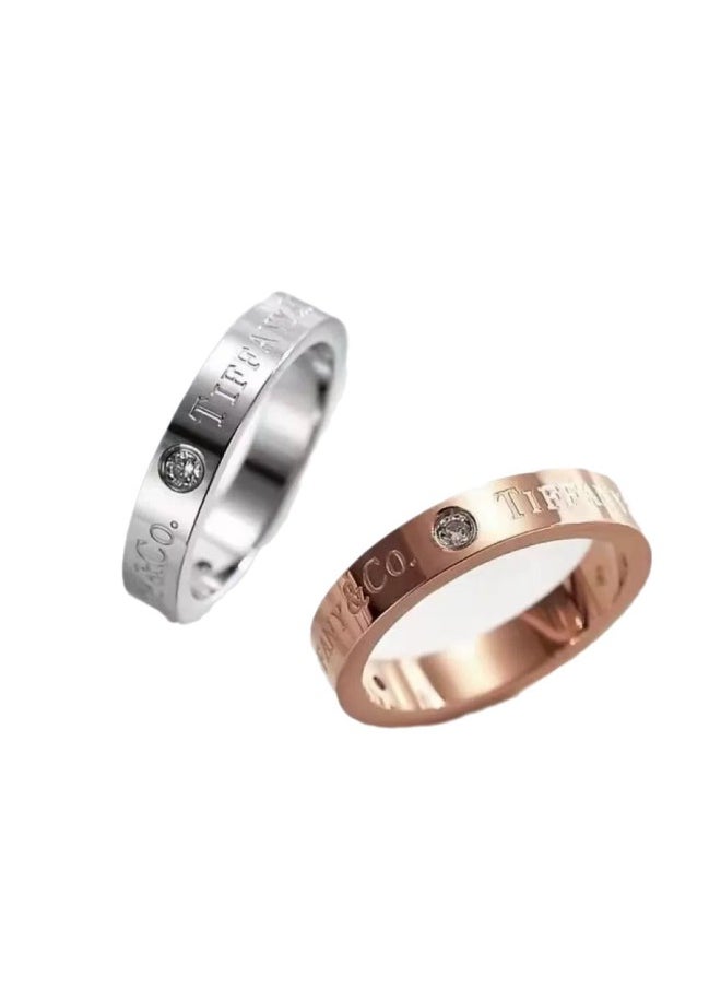 NFC Ring Fashion Personality Mobile Phone Smart Access Card Bus Card Subway Card Titanium Ring-Colour:Silver Ring White Oil  - Image 4