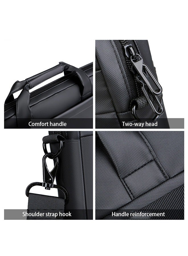 Hihonor 15.6 Inch Laptop Bag Lightweight Computer Bag Travel Business Handbag Briefcase Water Resistance Shoulder Messenger Bag for Men and Women Work Office - Image 4