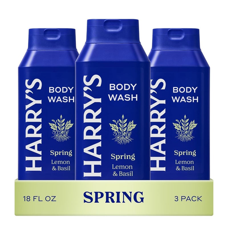 Harry's Men's Body Wash - Spring - (3 Pack) 18 fl oz - Shower Gel for Men - No Parabens, Sulfates, or Dyes - Image 1