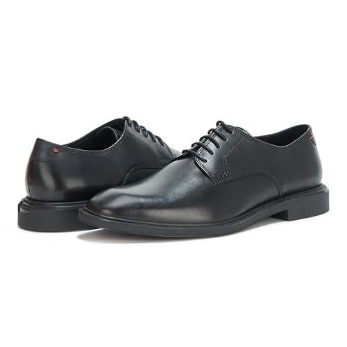 HUGO Brushed Leather Derby Dress Shoe, Black Jade, 11 - Image 3