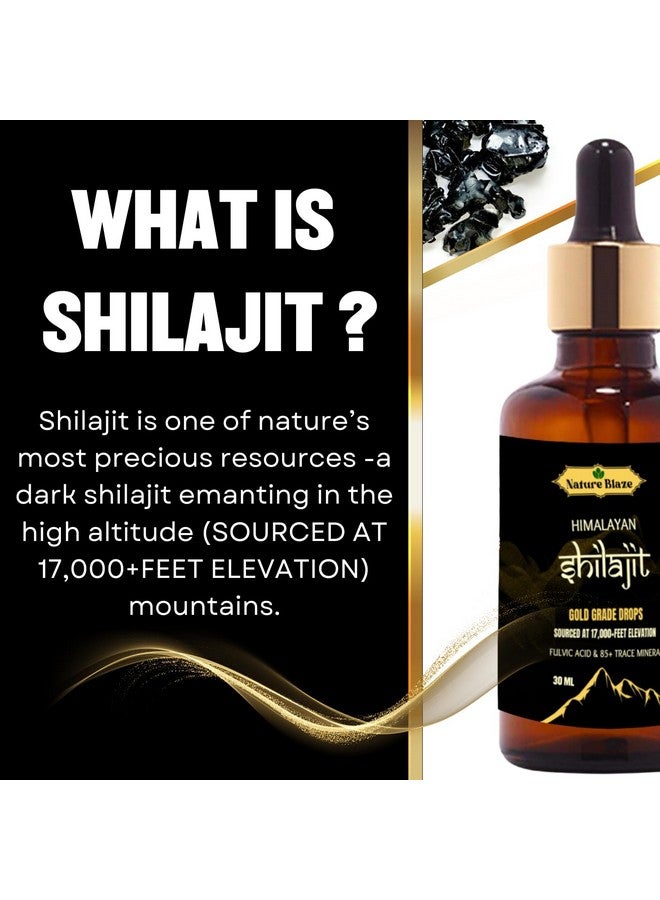 Nature Blaze Organic Himalayan Shilajit Drops for Men & Women (30Ml / 1.0 Oz) - Image 4
