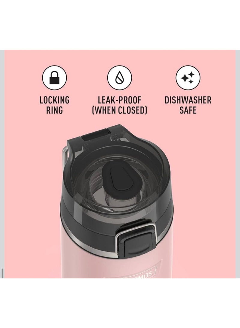 THERMOS ICON SERIES BY Stainless Steel Water Bottle with Spout 24 Ounce, Sunset Pink - Image 4