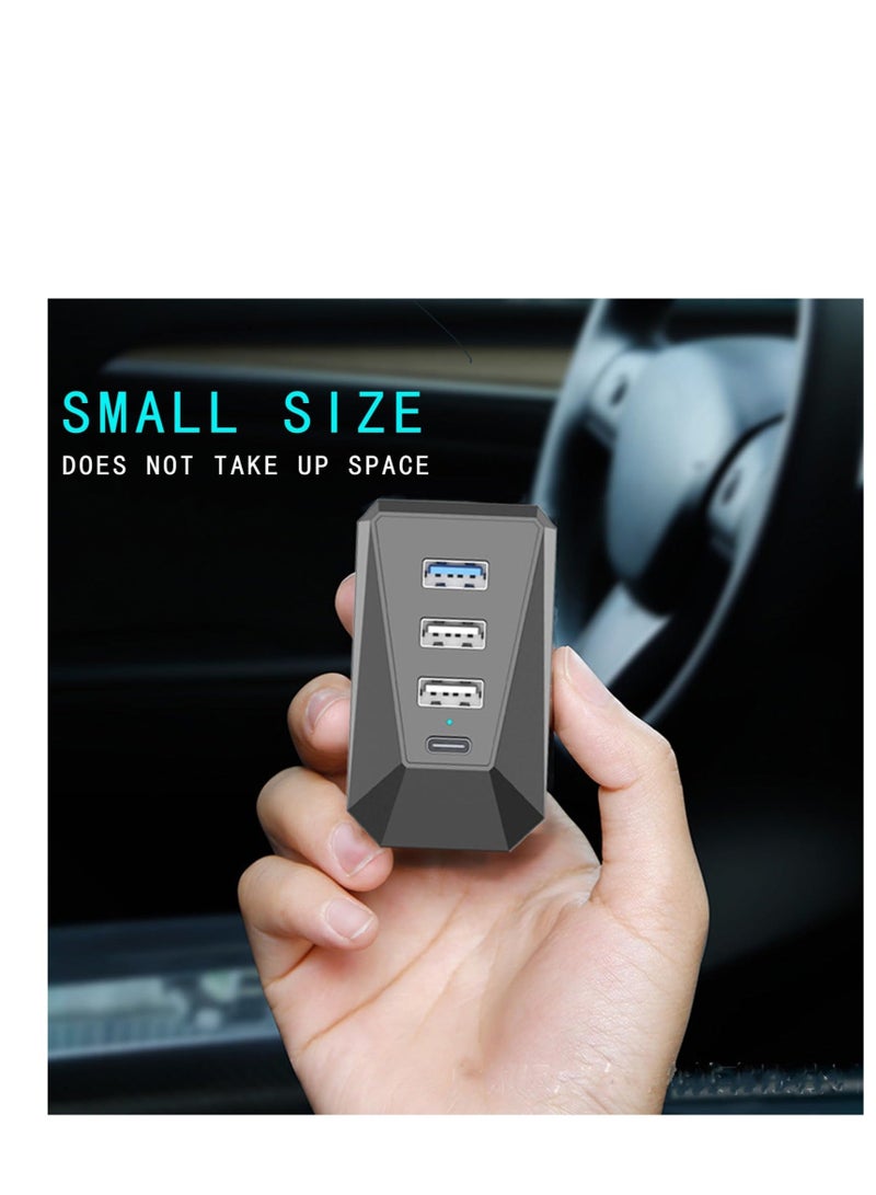 Glovebox USB Hub for Model 3/Y,  Glove Box Hub Docking Station for Tesla Charger, Compatible 4-in-1 Docking Station of Center Console Smart Sensor, for Data Transferring Charging Music Games  - Image 5