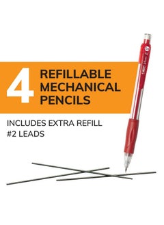Bic Velocity Strong Lead Mechanical Pencils With Colorful Barrel Thick Point (0.9Mm) 4Count Pack Mechanical Pencils With Erasers  - Image 3