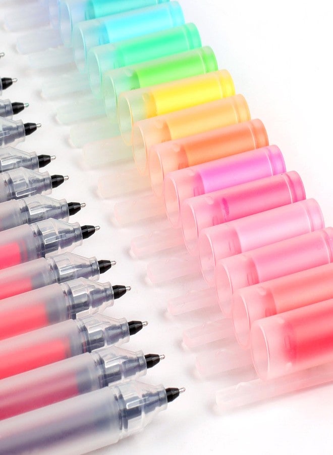 HANKU 28Pcs Colored Bible Pens No Bleed Through,0.5mm Fine Point Smooth Writing Pens,Quick Drying Colored Gel Ink Pen for Journaling,Note Taking,Writing,Office School Supplies,Japanese Stationery - Image 4