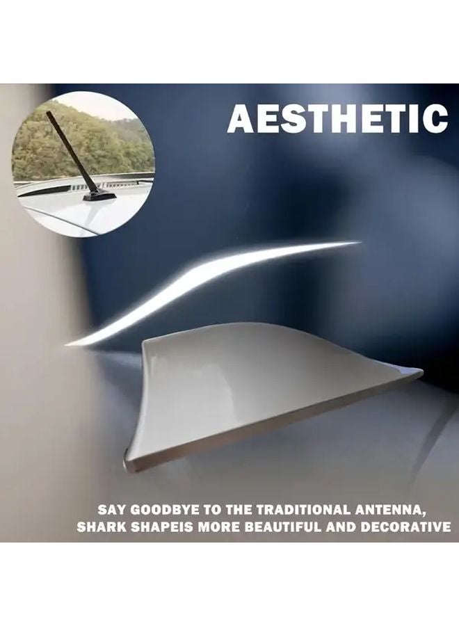 الشارك الذهبي الفاتح العالمي لهوائي سيارة على شكل زعنفة، مقاوم للماء، لا يتطلب الحفر، مصنوع من مادة ABS - Image 1