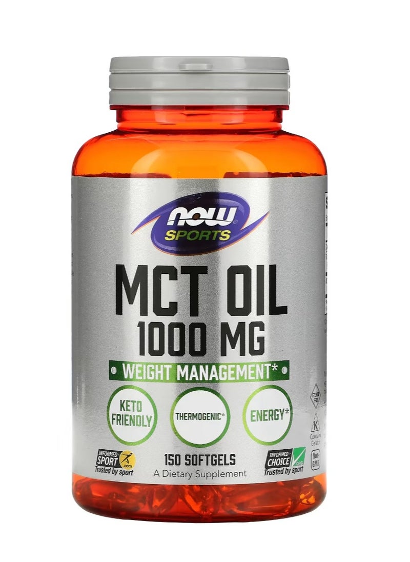 now SPORTS MCT Oil 1000 mg 150 Softgels  - Image 1
