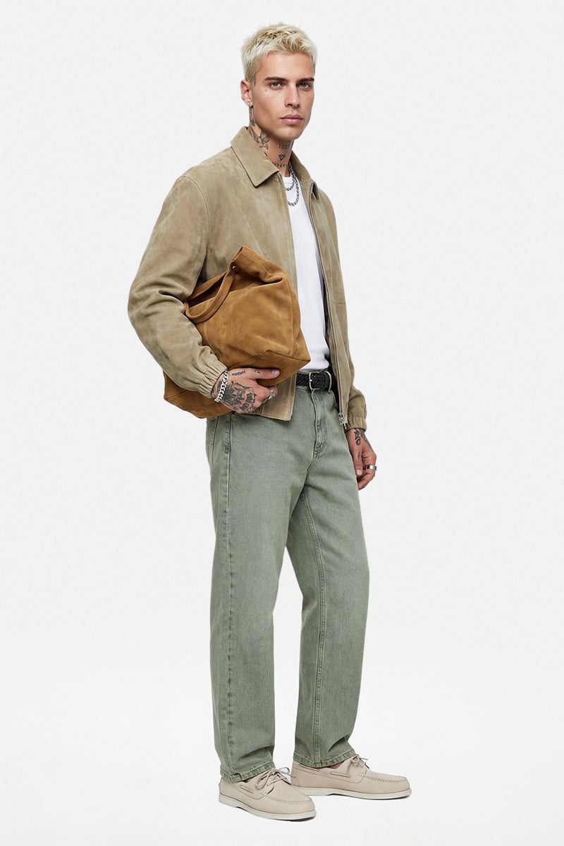 SNITCH Sage Green Solid Straight Fit Casual Jeans - Image 4