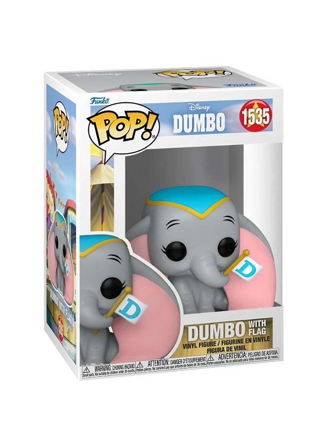 Funko Funko POP! Disney Dumbo Dumbo with Flag Vinyl Figure (7.24 cm)  - Image 1