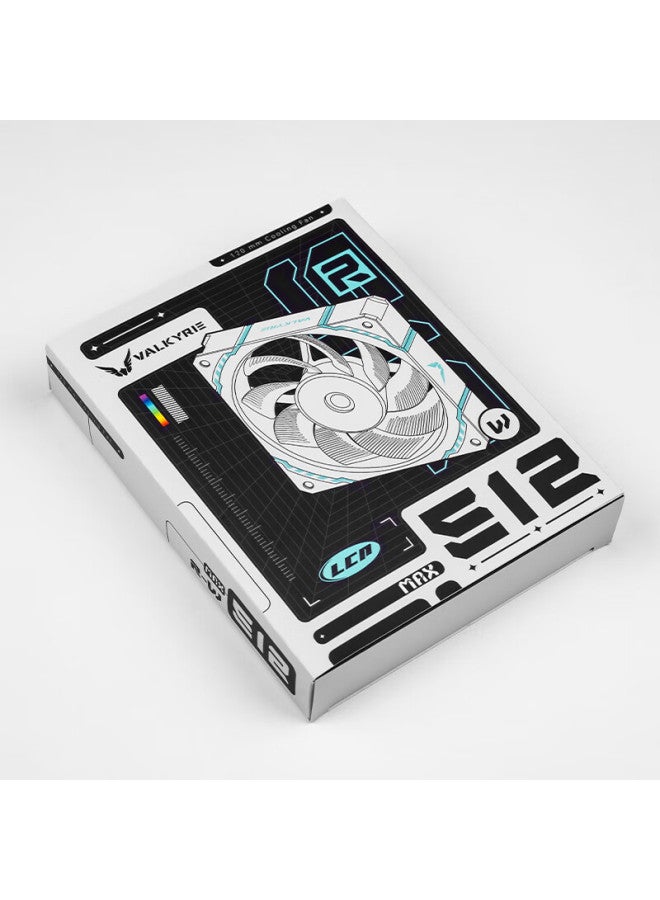 Valkyrie S12r-w Max Vk Fdb Bearing, Secondary Dynamic Balance, 3300rpm, Three-stage Adjustment, 12cm Lcp Performance Anti-thrust Fan, 4pin Pwm, Argb Lighting Effects - Image 5