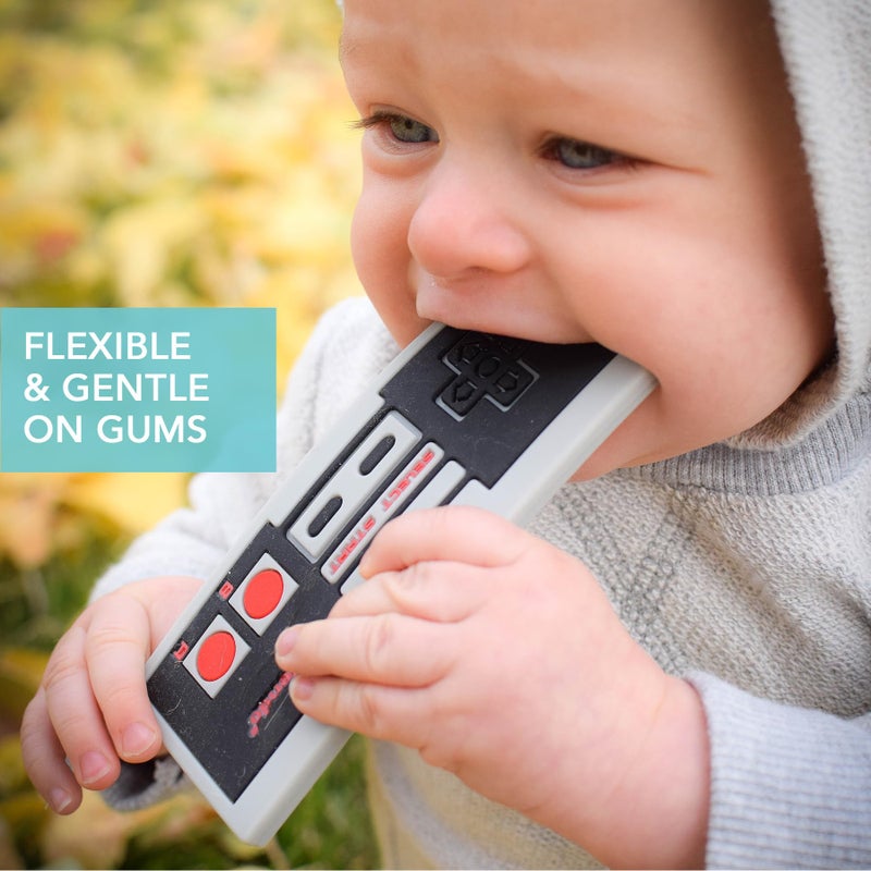 Bumkins Teething Freezer Toys (Nintendo Remote) Teether for Babies - Relief for Gums, For 3 Months Up, Freezable Silicone - Image 3