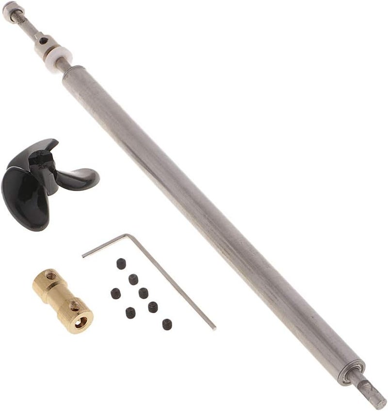 klarako RC Boat Parts Set Shaft Kit R 3mm Shaft+ Sleeve+ Propeller + Coupler Joint - for 3.17mm motor shaft, 8x8x200mm - Image 4