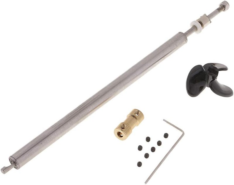 klarako RC Boat Parts Set Shaft Kit R 3mm Shaft+ Sleeve+ Propeller + Coupler Joint - for 3.17mm motor shaft, 8x8x200mm - Image 1