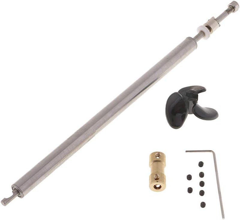 klarako RC Boat Parts Set Shaft Kit R 3mm Shaft+ Sleeve+ Propeller + Coupler Joint - for 3.17mm motor shaft, 8x8x200mm - Image 2
