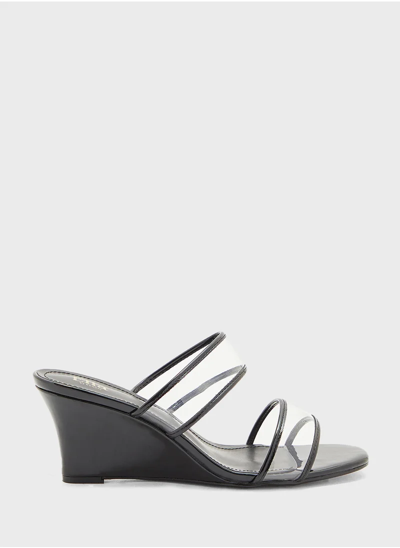 ELLA Clear Strap Wedge Sandal