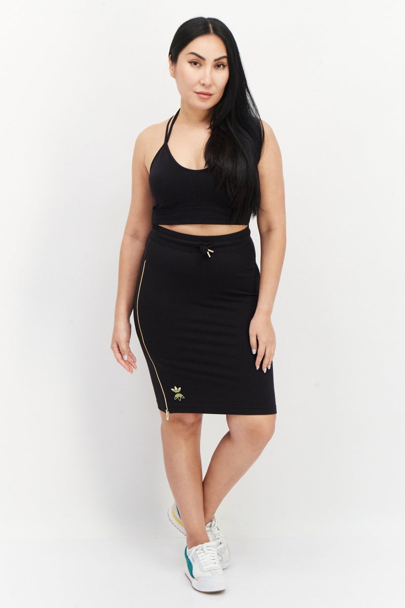 adidas Originals Women Sportswear Fit Drawstring Outdoor Mini Skirt, Black - Image 2