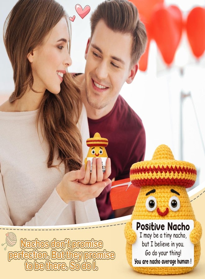 BdayPtion Valentines Day Him Her Gifts for Boyfriend Girlfriend, Valentine's Day for Kids Daughter Son, Anniversary Women Men Gifts, Romantic Present for Wife Husband Fiance Couples, Handmade Crochet Nacho Doll - Image 5