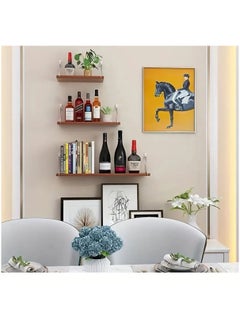 Arabest Floating Shelves Floating Shelf for Wall Floating Book Shelf Wall Mounted Organizer for Kitchen Living Room Bedroom Office Storage Shelves Display Racks Home Decor Set of 3, White  - Image 2