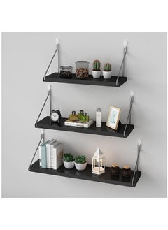 Arabest Floating Shelves Floating Shelf for Wall Floating Book Shelf Wall Mounted Organizer for Kitchen Living Room Bedroom Office Storage Shelves Display Racks Home Decor Set of 3, White  - Image 3