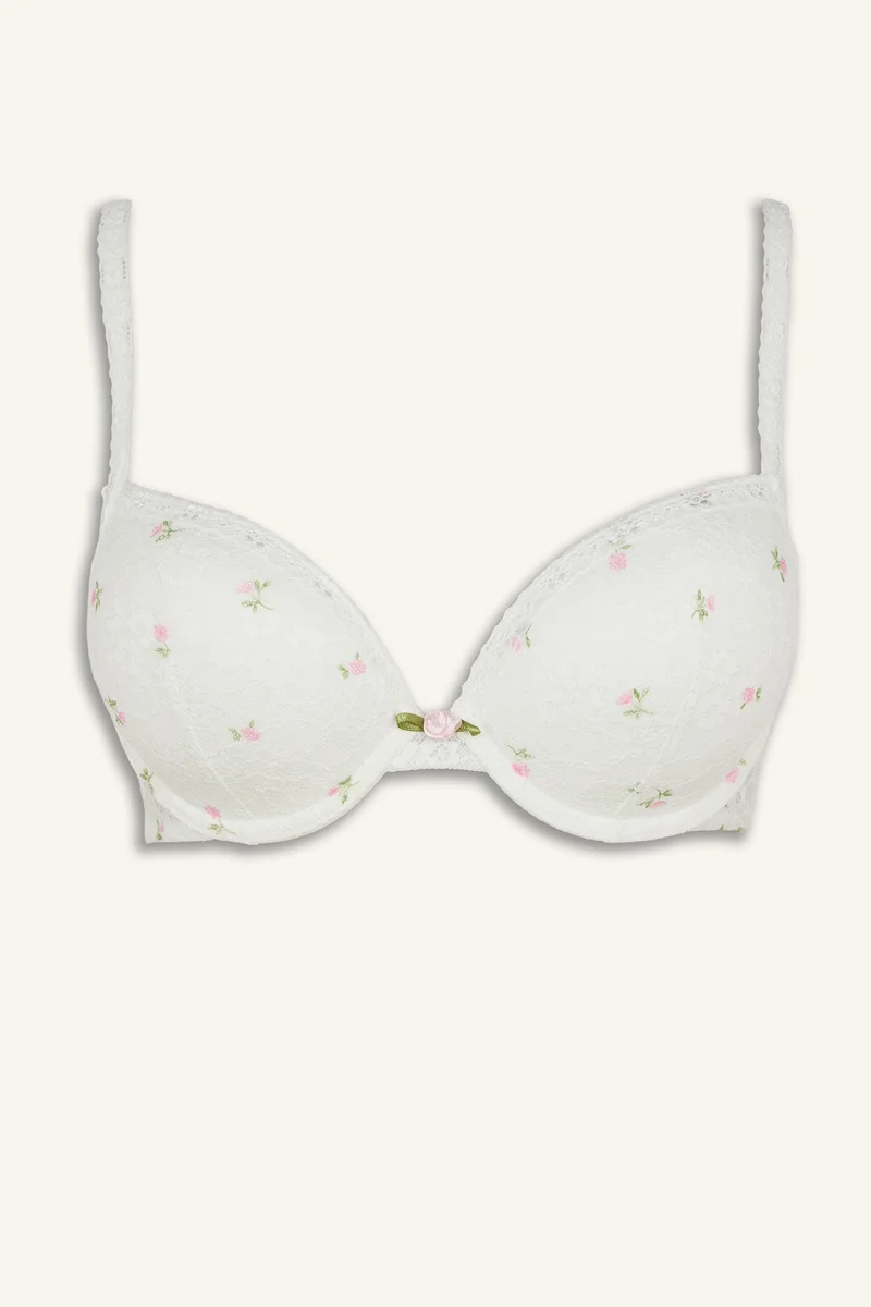 ديفاكتو Lace Padded Floral Bra