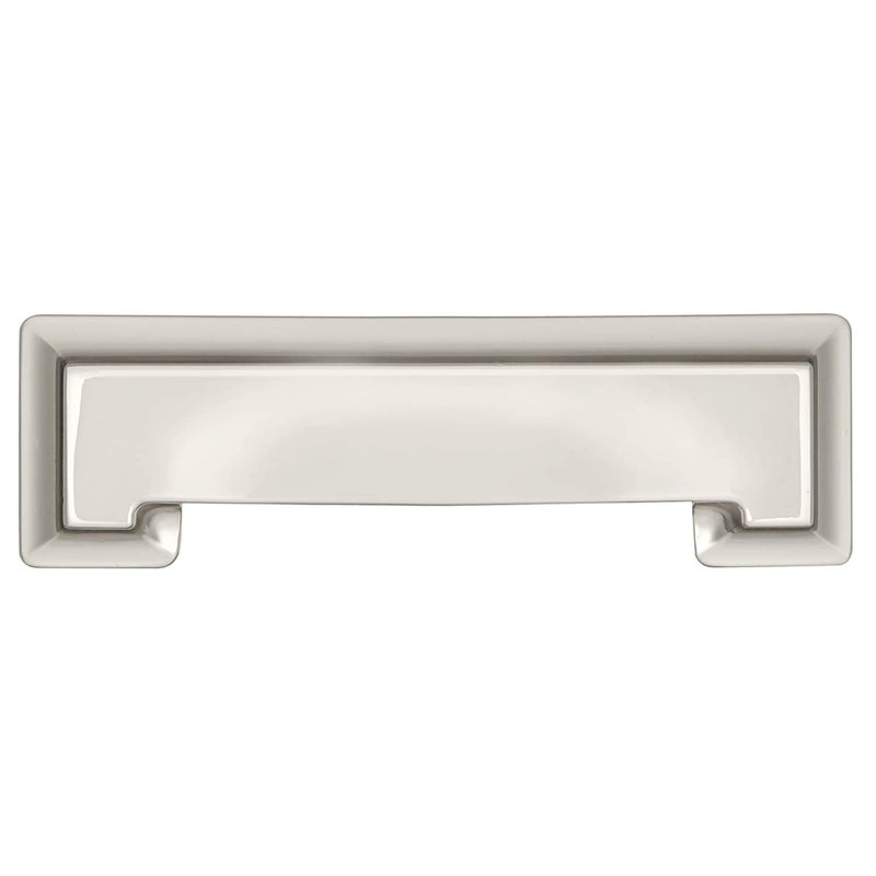 Hickory Hardware 1 Pack Solid Core Kitchen Cabinet Pulls  Luxury Cabinet Handles  Hardware for Doors & Dresser Drawers  3 Inch & 3-3/4 Inch (96mm) Hole Center  Polished Nickel  Studio Collection - Image 1