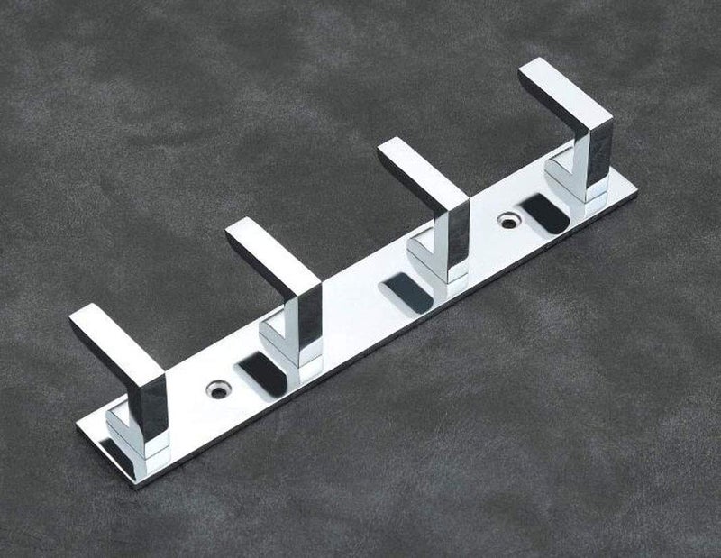 iSTAR 4 Silver Hook Bathroom Cloth Hooks Hanger Door Wall Bedroom Wardrobe Robe Hooks Rail for Hanging Keys,Clothes,Towel Steel Hook Set of 2 - Image 3