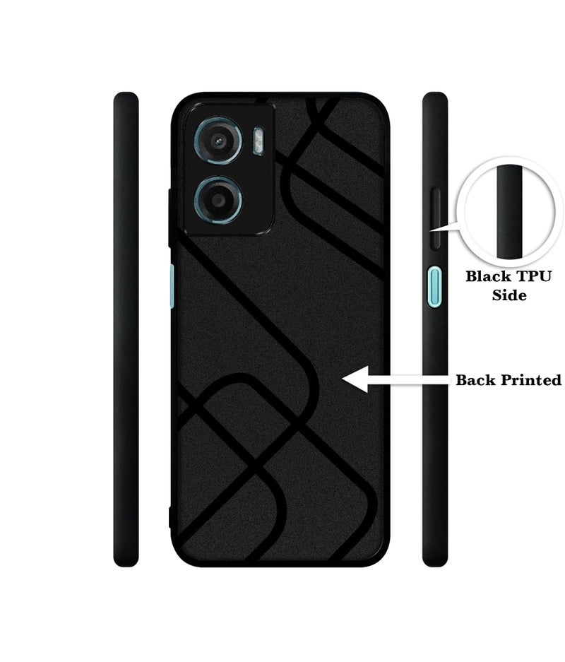 Casotec Zig-Zag Black Line Design Premium 2D Printed Metal Back Case Cover for Motorola Moto G05 4G / E15 4G - Image 2