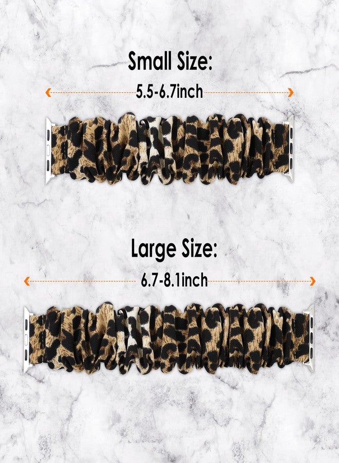 Simpeak Elastic Scrunchie Band Compatible with Apple Watch Series 11 10 (46mm) Series 9 8 7 (45mm) 6 SE 5 4 (44mm) 3 2 1 (42mm), Women Bracelet Band Compatible with iWatch 42mm 41mm 40mm 38mm, Small - Image 4