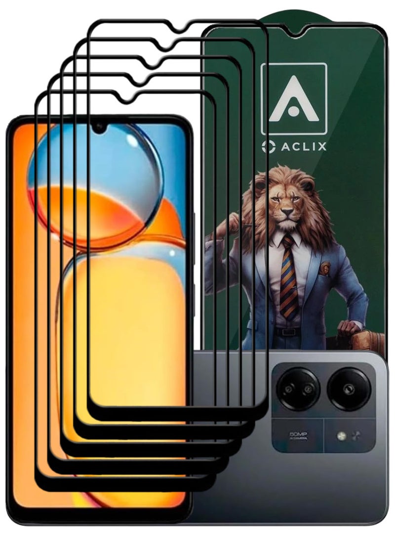 أكاليكس 5 قطع، حماية شاشة،  لهاتف شاومي ريدمي 13C  ، جودة ممتازة. - Image 1