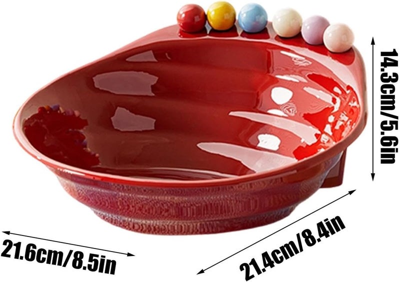 Snack Bowl with Forks | 6 Forks Included Large Capacity – Kitchen Serving Bowl Fruit, for at Home, Family Gatherings, Snacks and Tight Spaces - Image 5