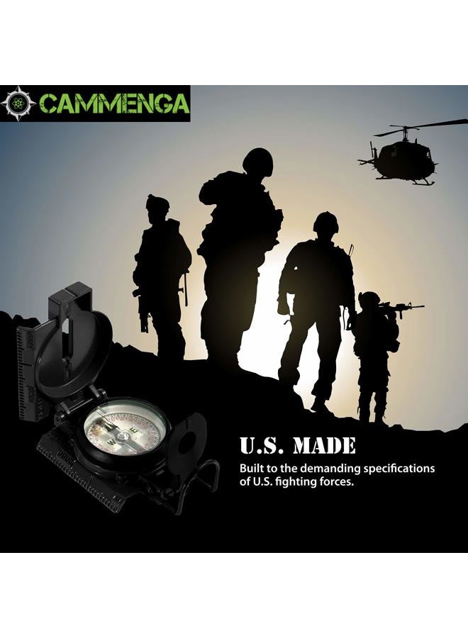 Cammenga Lensatic Tritium Compass, Official USA Military Compass - Accurate and Ultralight Tactical Compasses for Orienteering Backpacking Hunting Hiking Boating - Black - Image 5