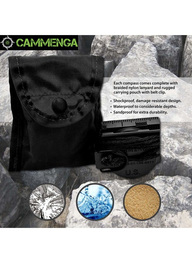 Cammenga Lensatic Tritium Compass, Official USA Military Compass - Accurate and Ultralight Tactical Compasses for Orienteering Backpacking Hunting Hiking Boating - Black - Image 2