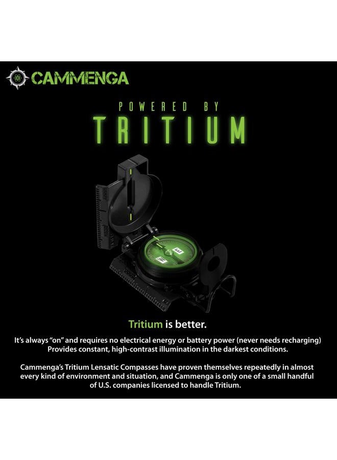 Cammenga Lensatic Tritium Compass, Official USA Military Compass - Accurate and Ultralight Tactical Compasses for Orienteering Backpacking Hunting Hiking Boating - Black - Image 4