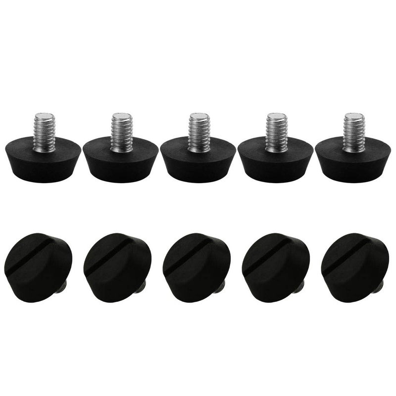 uxcell M6 x 10 x 20mm Furniture Glide Leveling Feet Adjustable Leveler Floor Protector for Chair Sofa Leg 10 Pack