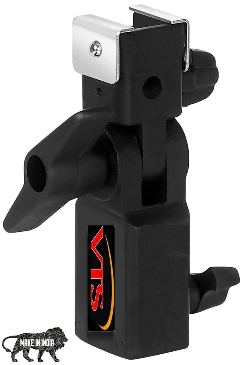 VTS Heavy-Duty Metal U Clamp with Shoe Mount and Umbrella Holder Slot | Flash Holder | for Speedlite, LED Video Light | Photography & Videography(-001) - Image 1