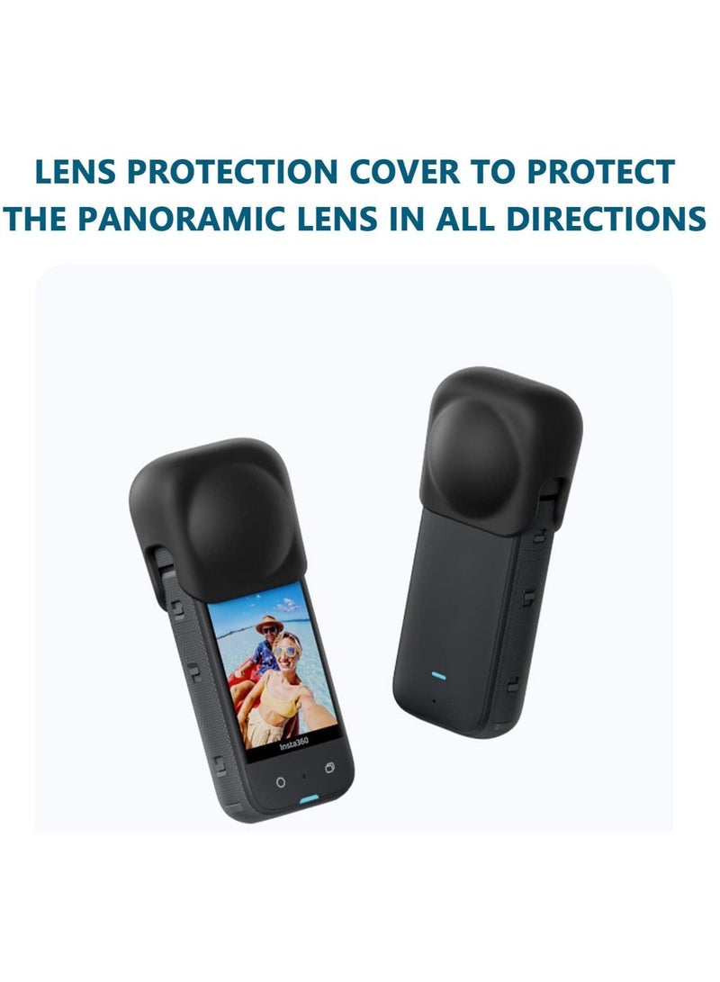 KASTWAVE Silicone Lens Cover Protector Guards Replacement Dust-Proof Lens Protective Cap for Insta360 X3 Action Camera Accessories  - Image 5