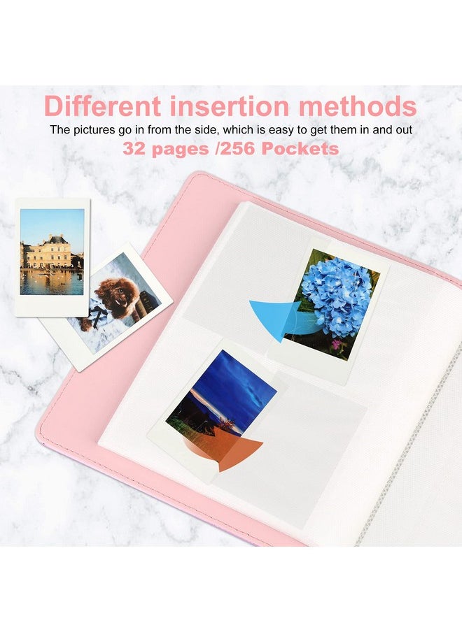 Ruibytree - 256 Pockets Mini Photo Album - Fits For Fujifilm Instax Mini 12 Mini 11 Mini 9 Mini 8 Mini 40, Polaroid Snap Pic-300, Kodak Mini 3-Inch Film (Magic Pink) - Image 1