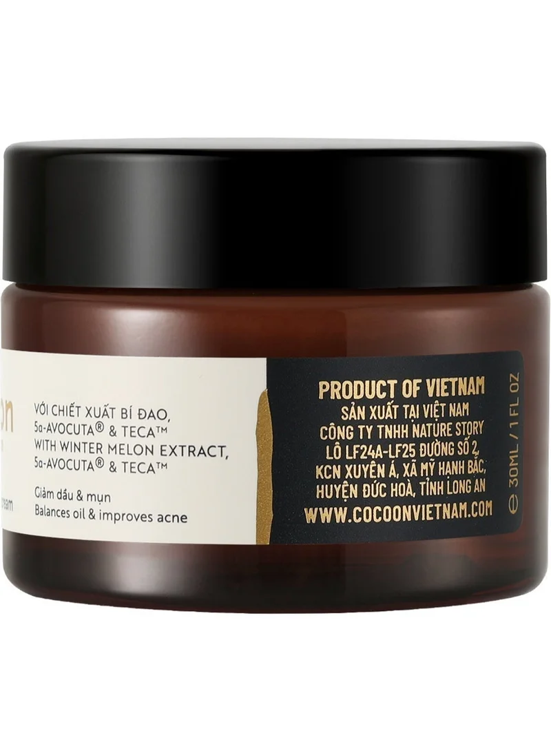 The Cocoon Original Vietnam  Winter Melon Gel Cream Moisturiser 30ml | Oil-Free Face Cream for Oily & Acne-Prone Skin | Lightweight Hydrating Gel Cream for Soft Skin & Plump Skin | Shine Control Daily Moisturiser  | Best Price UAE
