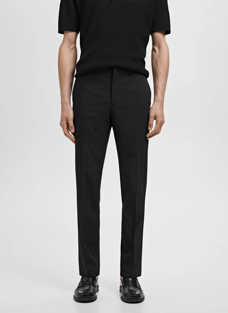 MANGO Stretch Fabric Super Slim-Fit Suit Trousers