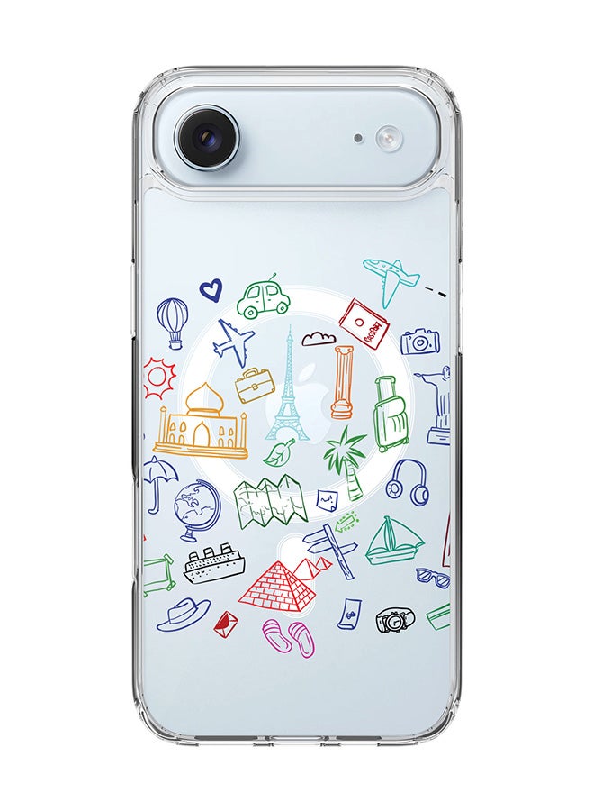 Stylizedd Classic Clear MagSafe Case for iPhone 17 Air , Hybrid Soft Case Flexible Edges Anti Drop TPU PC Gel Thin Transparent Cover [ Designed for iPhone 17 Air ] - Traveler