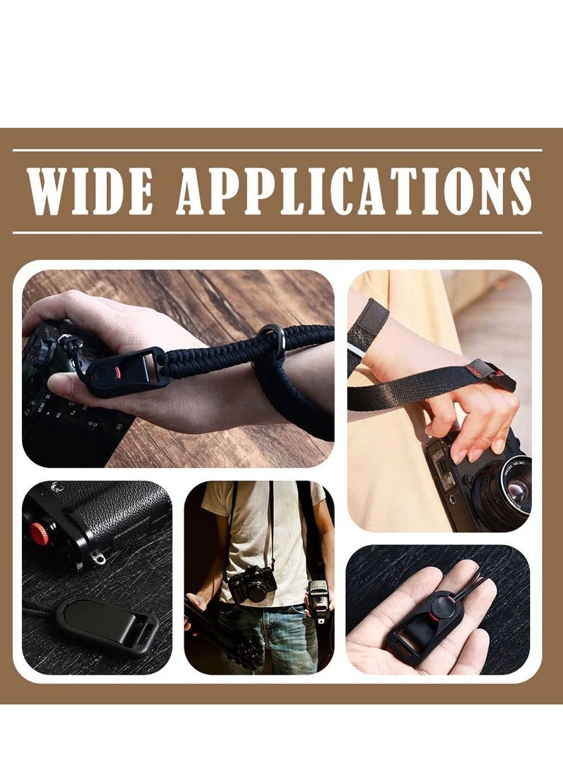 Y&D - 2 Pcs Camera Straps Quick Release Adapter Strap Connector with Base Multifunctional Bulletproof Wrist Extra Strong and Durable Suitable for SLR GOPRO Action Black - Image 1