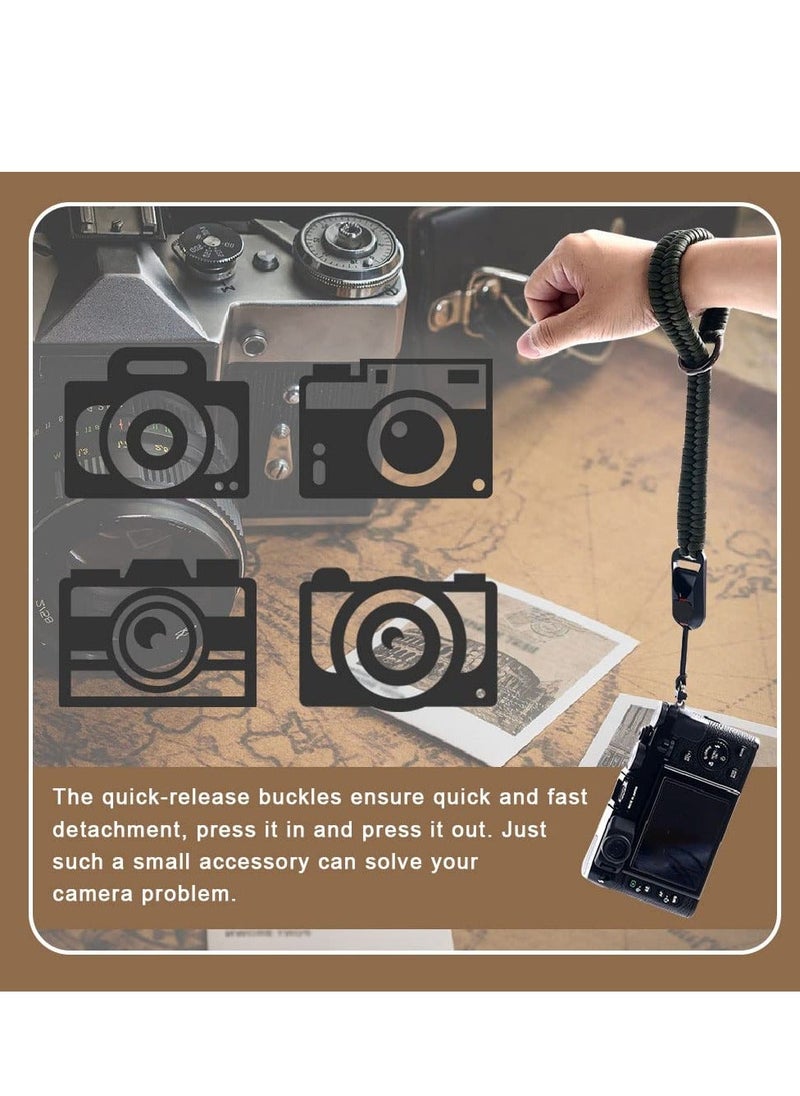 Y&D - 2 Pcs Camera Straps Quick Release Adapter Strap Connector with Base Multifunctional Bulletproof Wrist Extra Strong and Durable Suitable for SLR GOPRO Action Black - Image 1