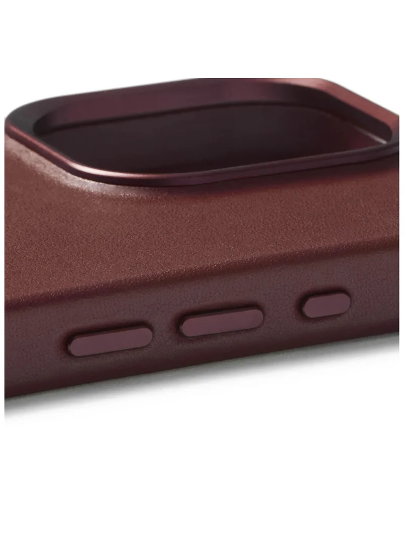 Mujjo Mujjo Leather Case for iPhone 15 Pro - Leather Case, MagSafe Compatible, Premium European Leather, Slim & Stylish Profile, Enhanced Phone & Camera Lens Protection, Recycled Materials Burgundy