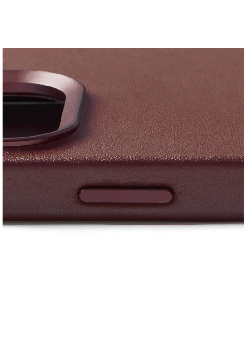 Mujjo Mujjo Leather Case for iPhone 15 Pro - Leather Case, MagSafe Compatible, Premium European Leather, Slim & Stylish Profile, Enhanced Phone & Camera Lens Protection, Recycled Materials Burgundy