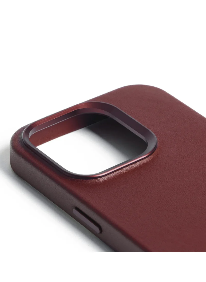 Mujjo Mujjo Leather Case for iPhone 15 Pro - Leather Case, MagSafe Compatible, Premium European Leather, Slim & Stylish Profile, Enhanced Phone & Camera Lens Protection, Recycled Materials Burgundy