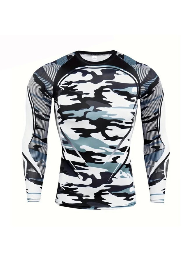 Sports Tight Long Sleeve Basketball Suit Running Gym Coaching Suit Riding Training Breathable Elastic Running Base Speed